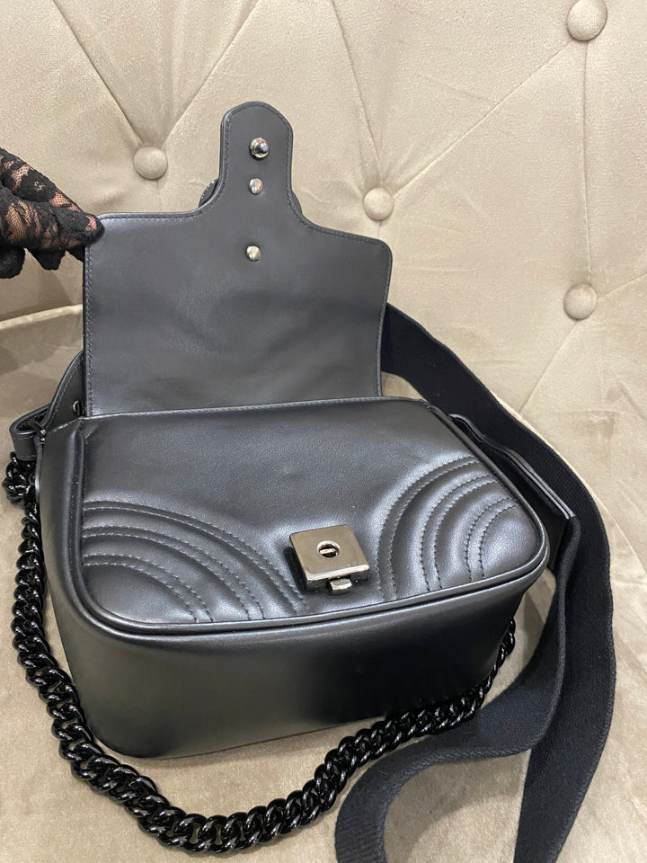 Borsa a spalla trapuntata GG Marmont