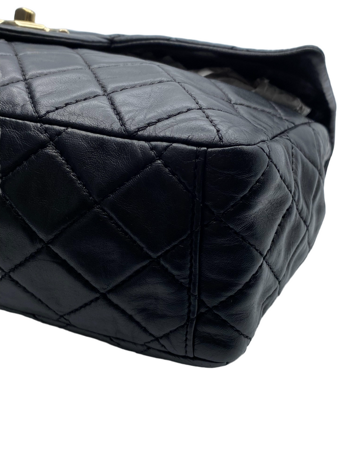 Chanel - Borsa Black Quilted Soft Maxi Classic - Edizione Vintage -