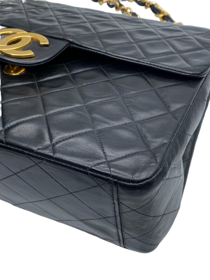 Chanel - Maxi Jumbo Big Logo Bag - Complete with Card and Dust Bag.