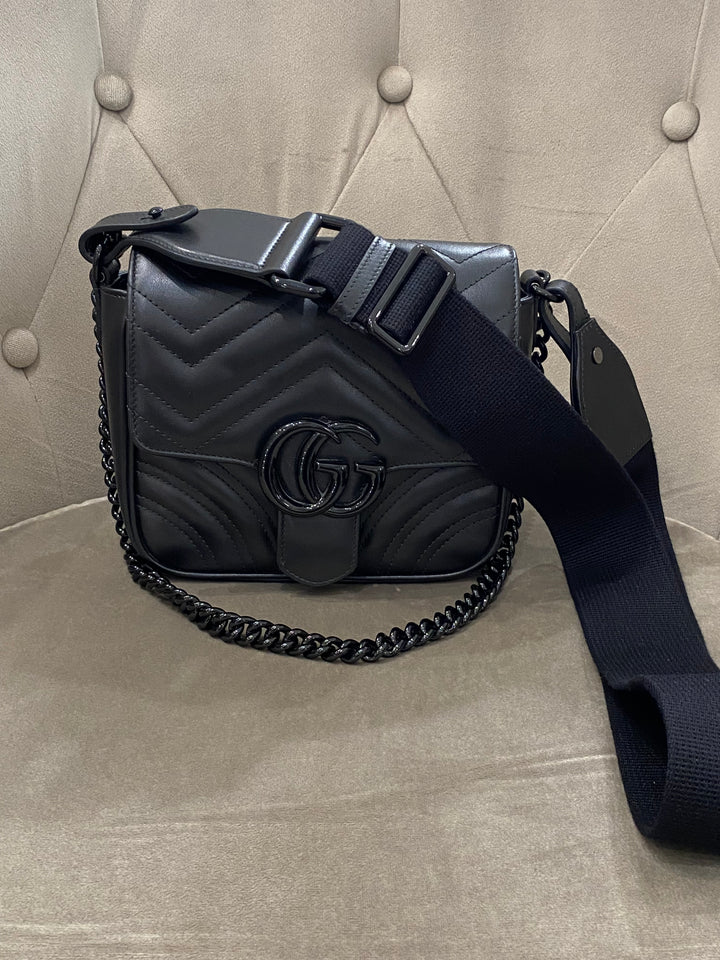 Borsa a spalla trapuntata GG Marmont