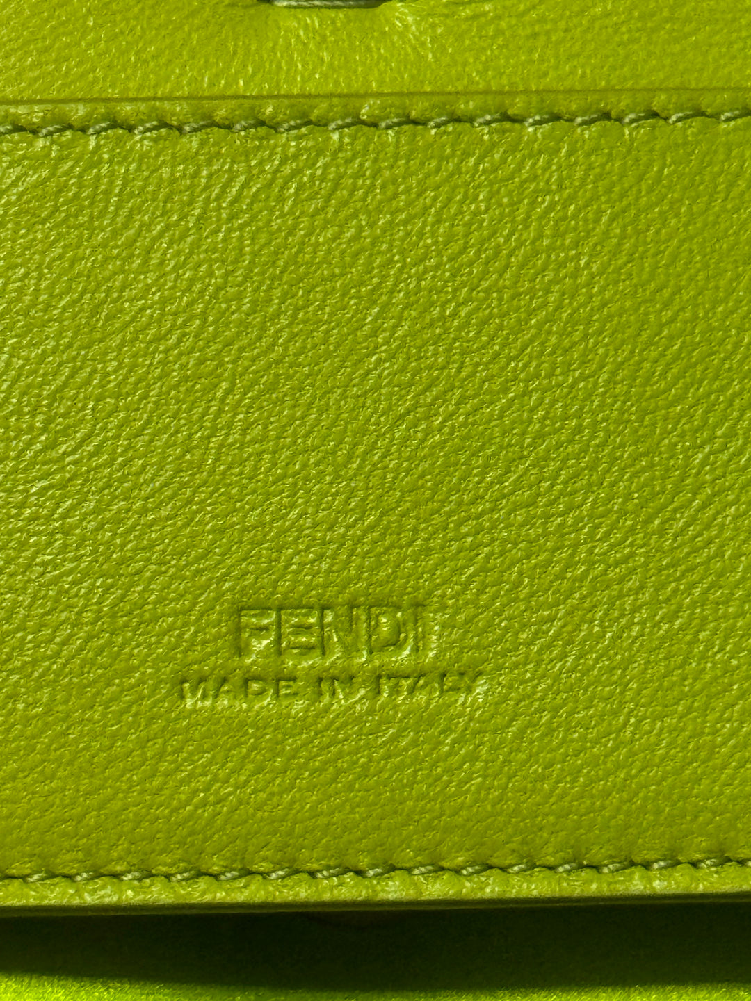 Fendi Phone Baguette in raso silk “Wasabi”