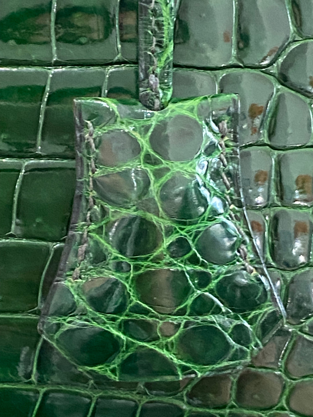 Hermes Kelly Alligator Lisse Vert Emerald 32