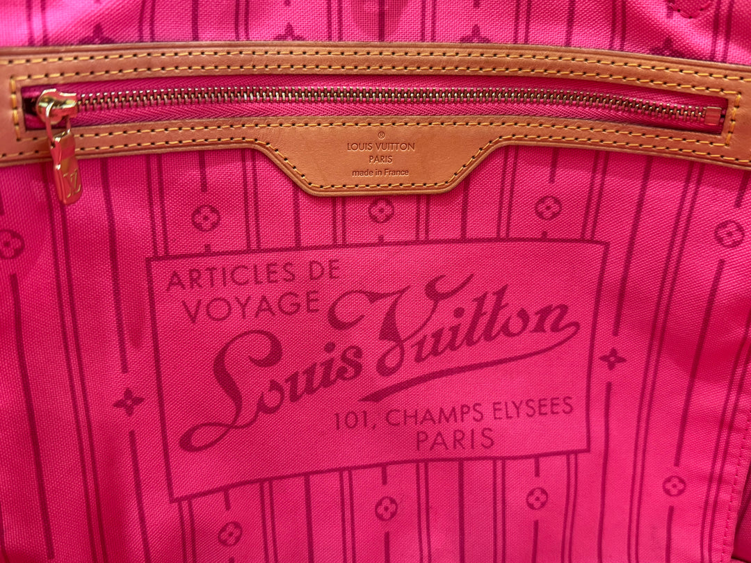 Louis Vuitton Neverfull MM Monogram Roses