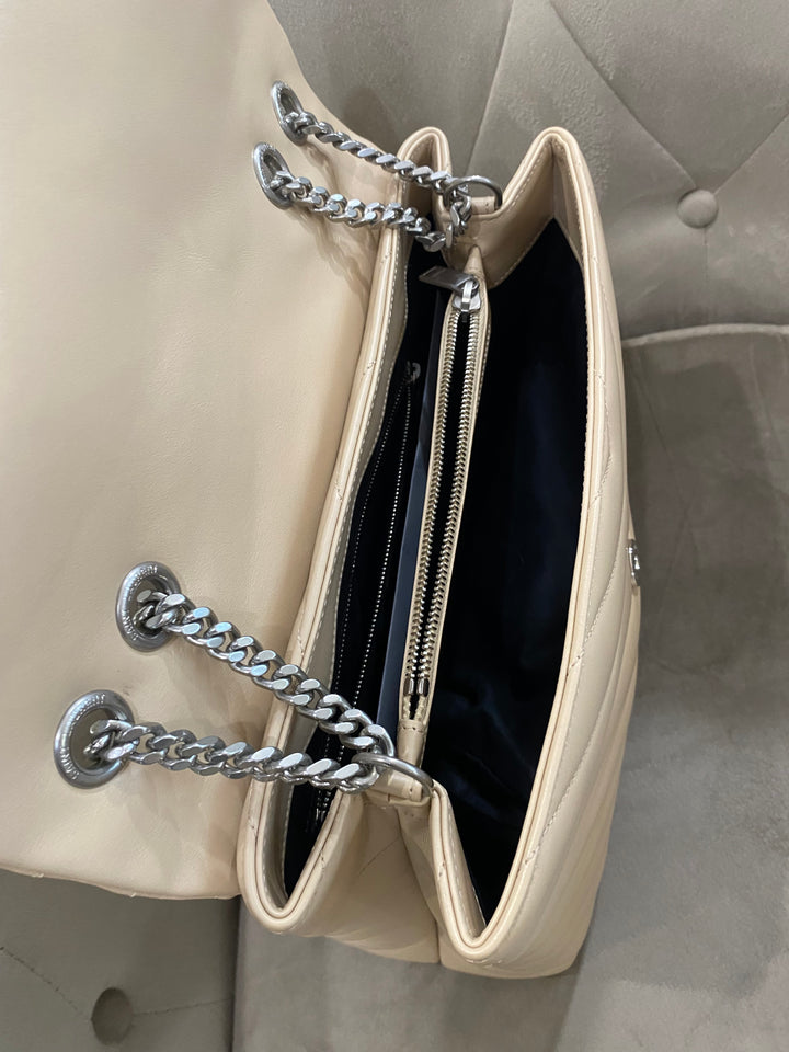 Saint Laurent Medium LouLou  Beige