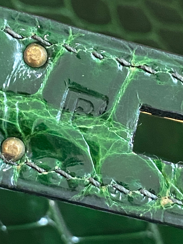 Hermes Kelly Alligator Lisse Vert Emerald 32