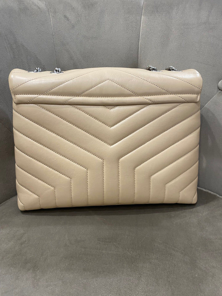 Saint Laurent Medium LouLou  Beige