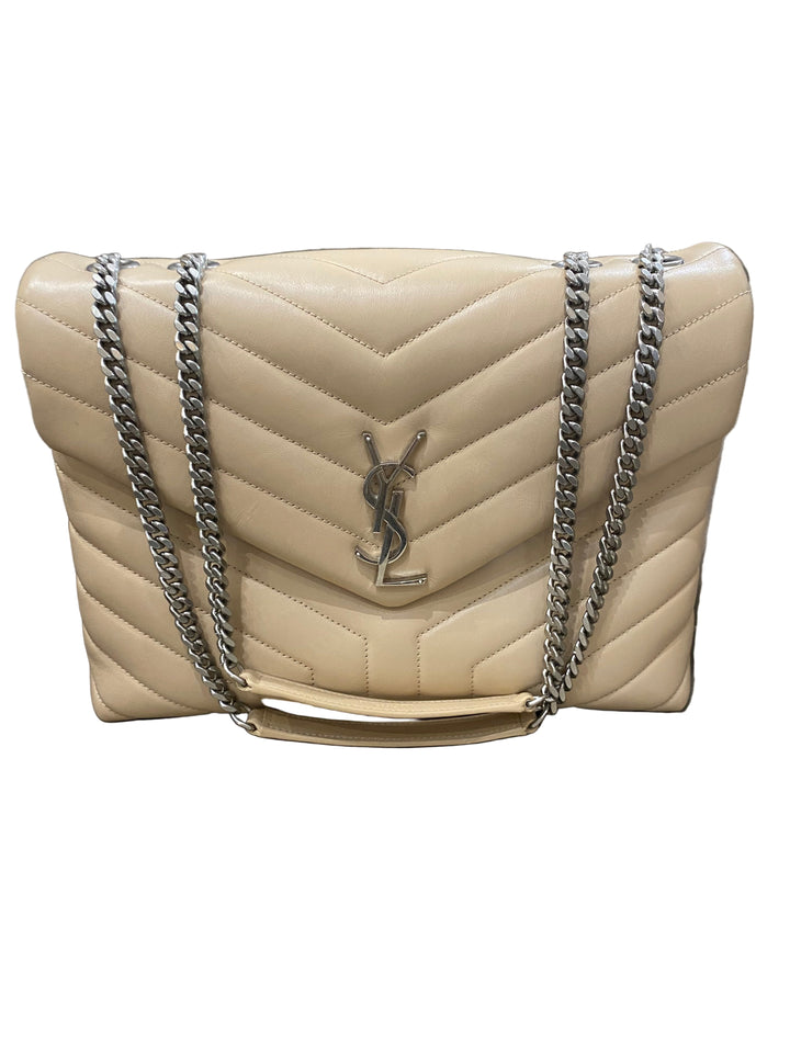 Saint Laurent Medium LouLou  Beige
