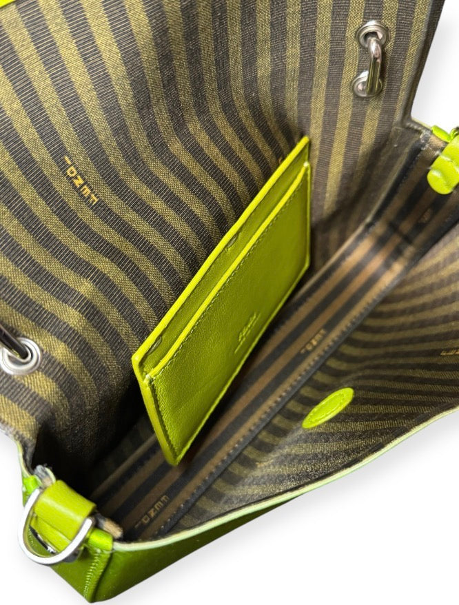 Fendi Phone Baguette in raso silk “Wasabi”
