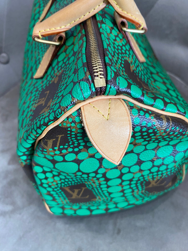 Louis Vuitton x Yayoi Kusama Green Infinity Dots Monogram Canvas Speedy 30