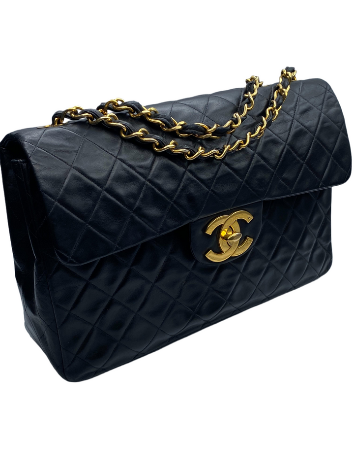 Chanel - Maxi Jumbo Big Logo Bag - Complete with Card and Dust Bag.