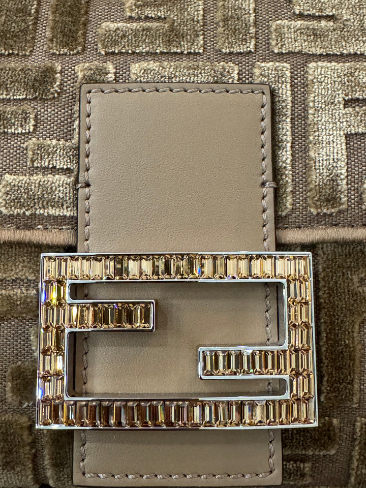 Fendi Baguette – Velluto con Monogram FF