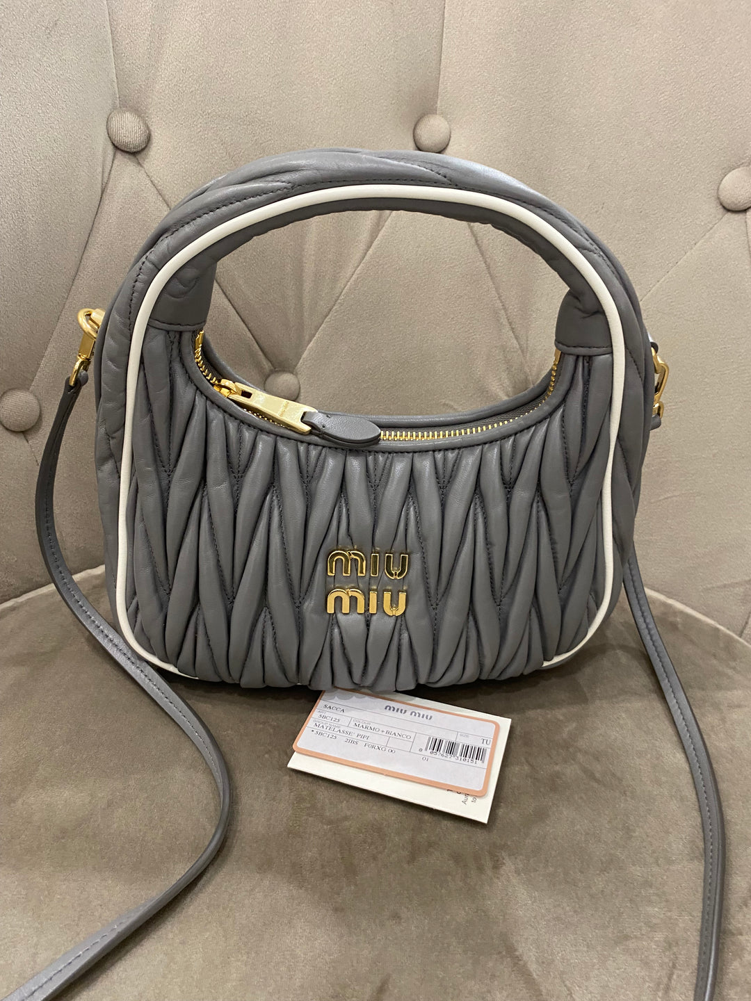 Miu Miu Borsa hobo Wander in nappa matelassé