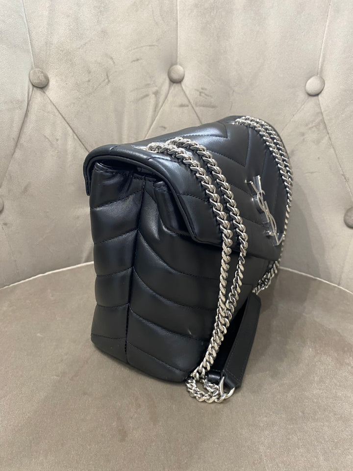 Borsa Loulou Small in pelle nera