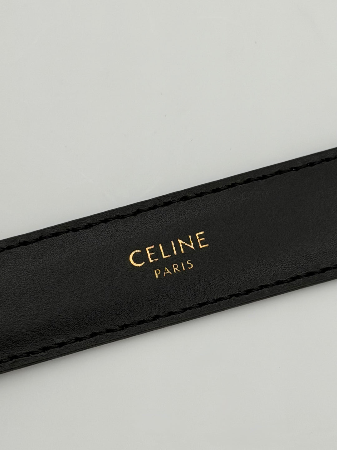 Cintura Celine Triomphe in Pelle Nera