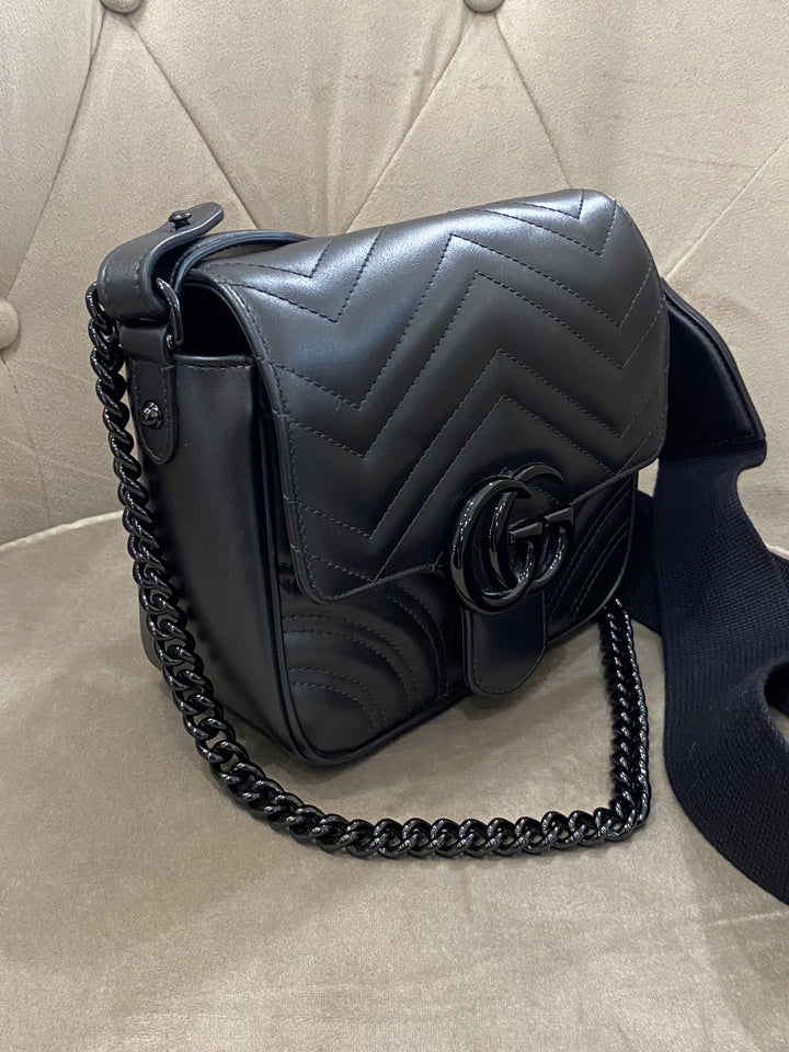Borsa a spalla trapuntata GG Marmont