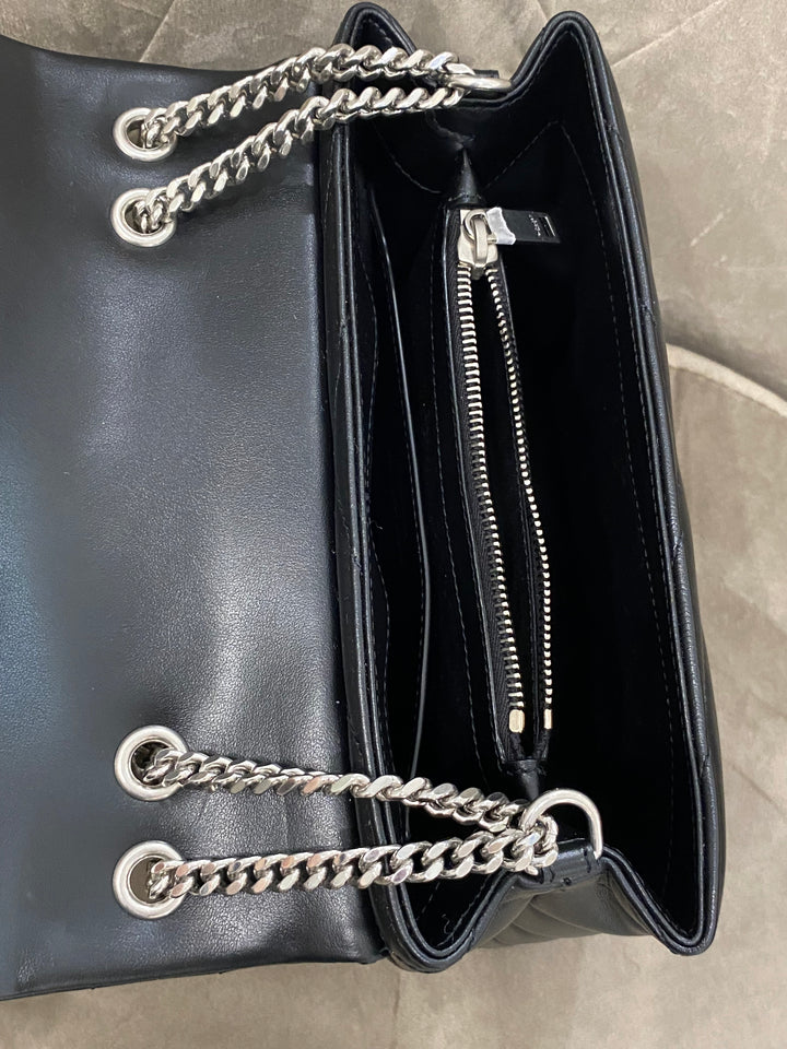 Borsa Loulou Small in pelle nera