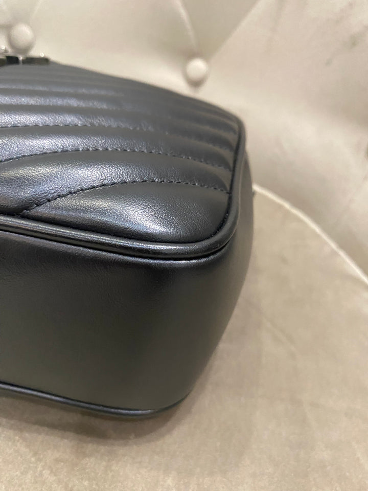 Saint Laurent camera bag Lou in pelle trapunta