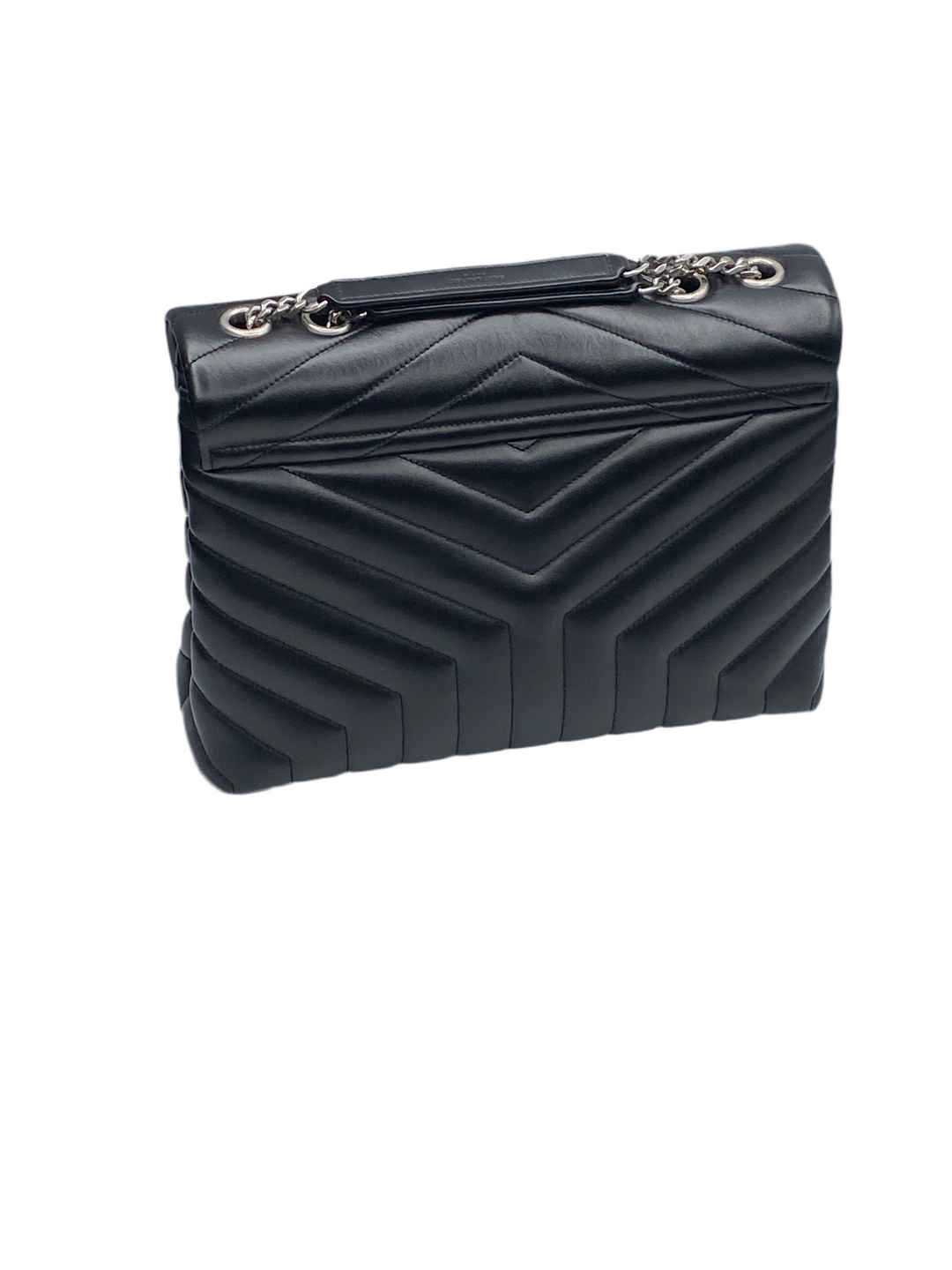 Borsa Saint Laurent LouLou Media In Pelle Nera