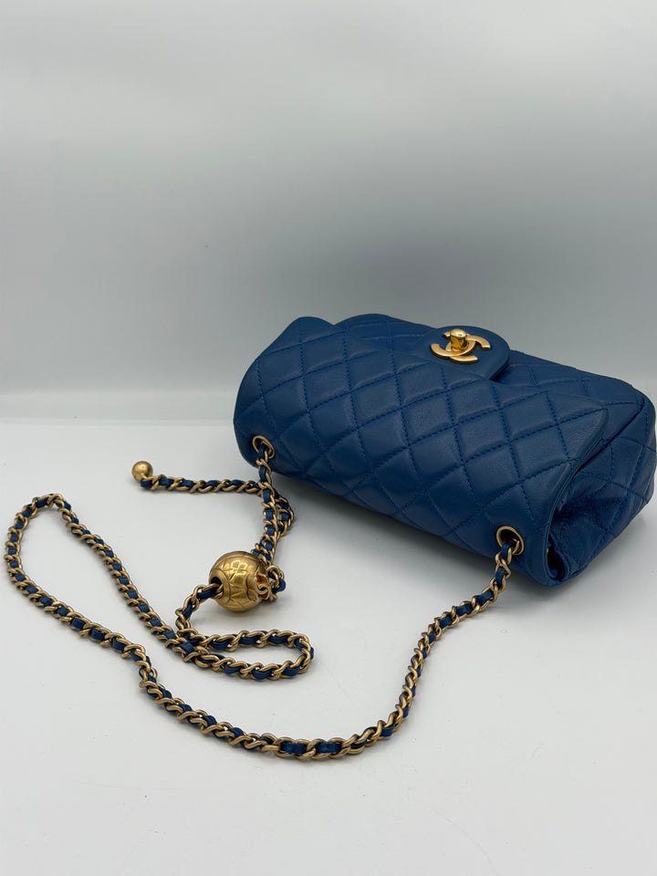 Chanel Mini Rectangular Classic Flap Pearl Crush