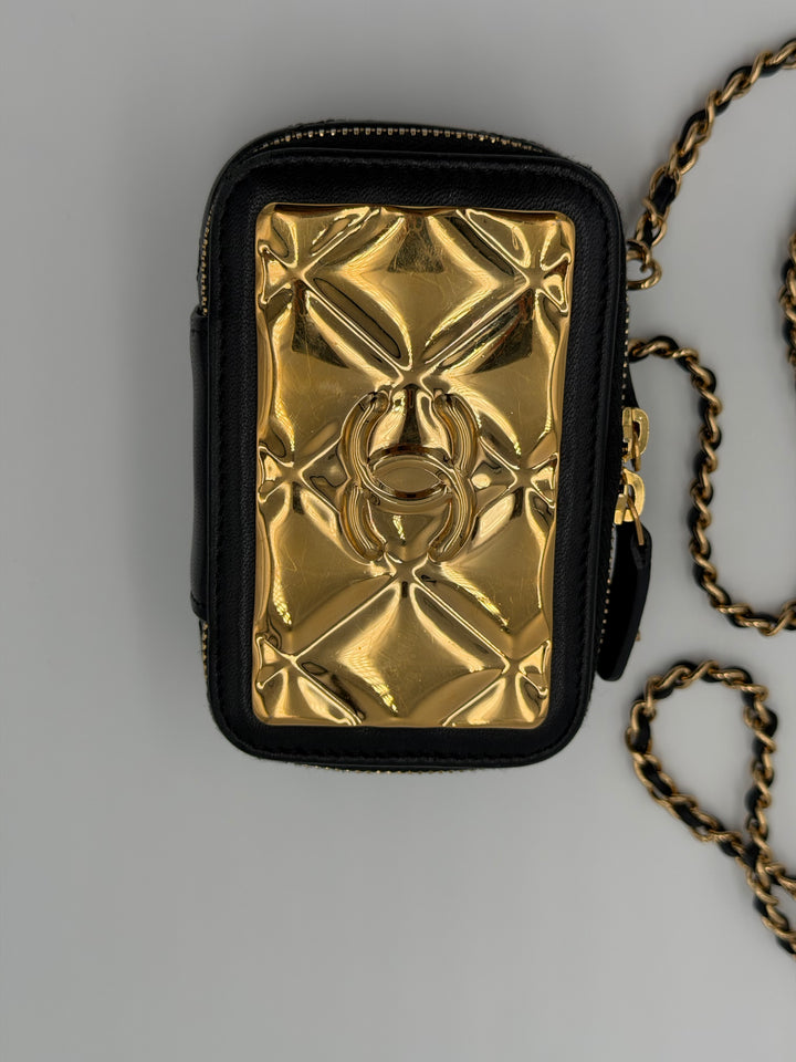 Chanel Vanity Plate clutch mini