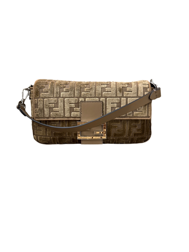 Fendi Baguette – Velluto con Monogram FF