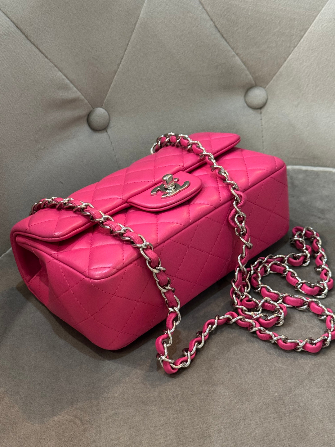 Chanel mini Rectangolare fucsia