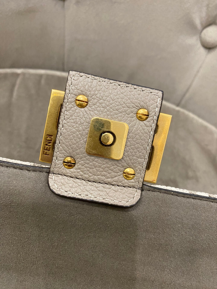 Borsa Baguette Fendi in Ciniglia jacquard
