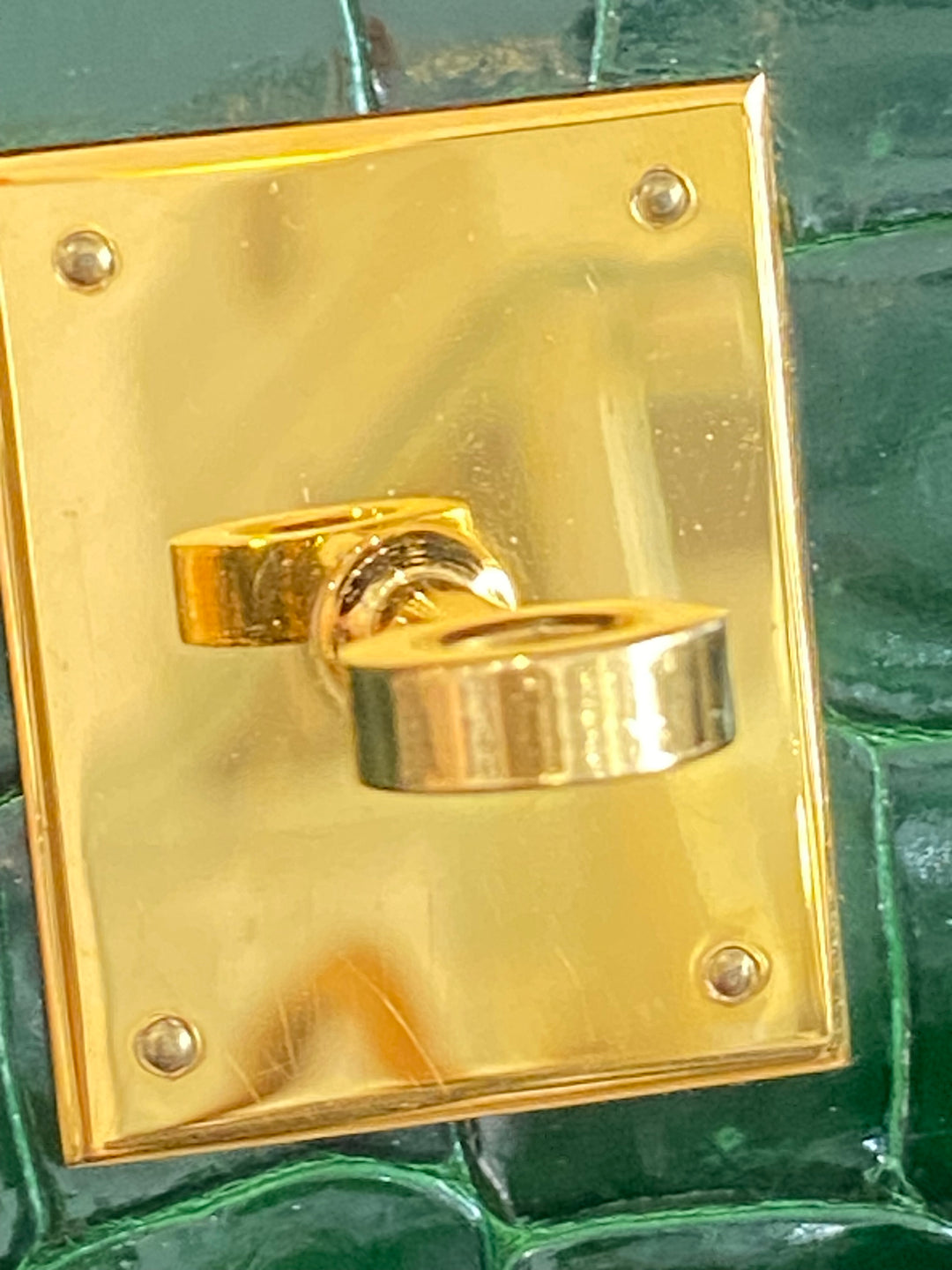 Hermes Kelly Alligator Lisse Vert Emerald 32