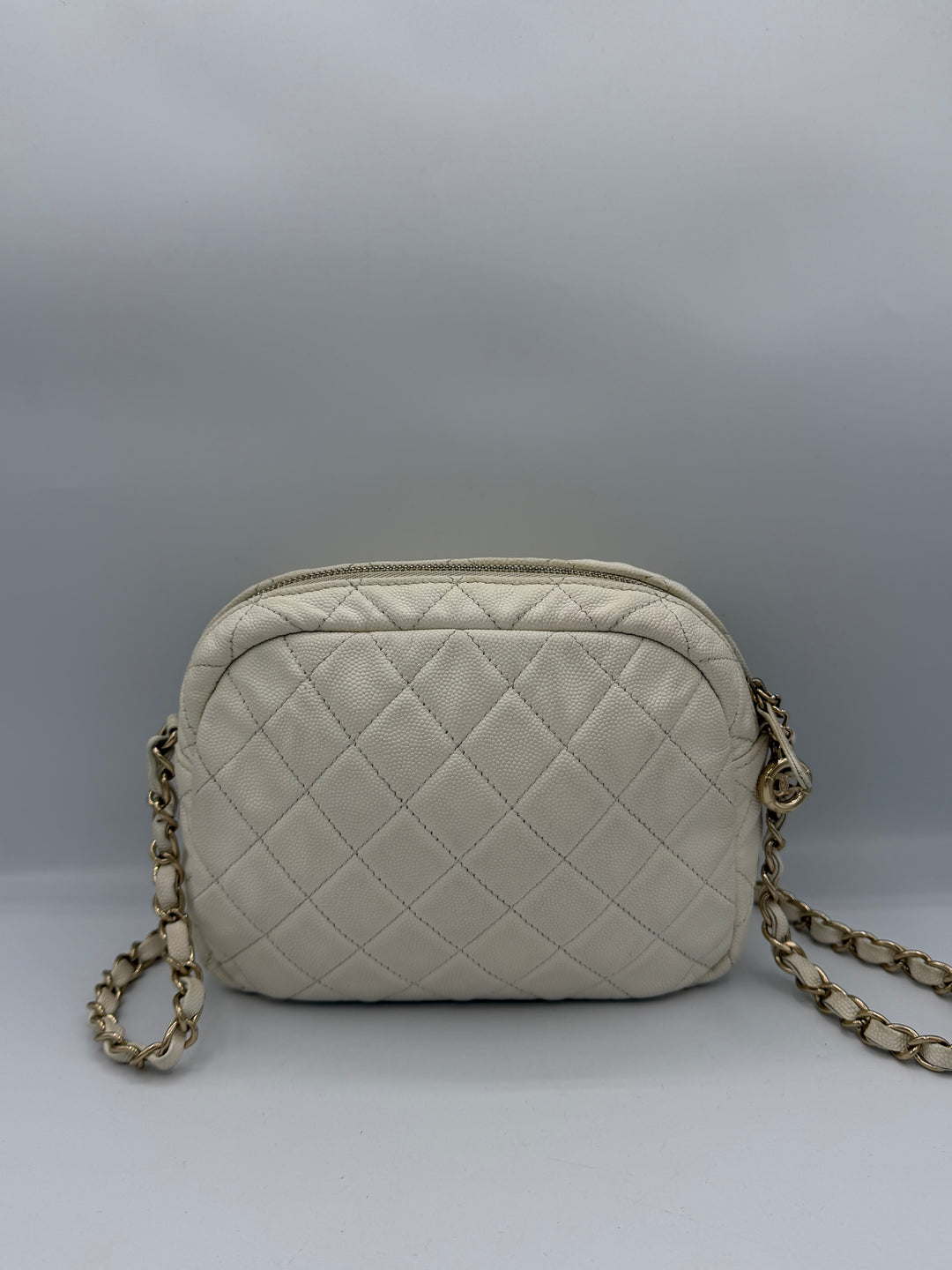Chanel camera bag in pelle martellata