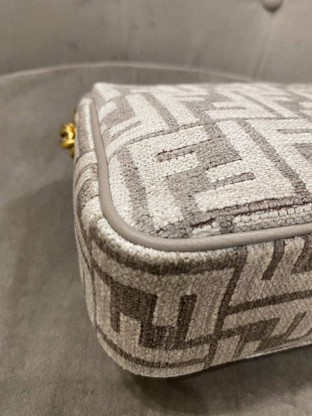 Borsa Baguette Fendi in Ciniglia jacquard
