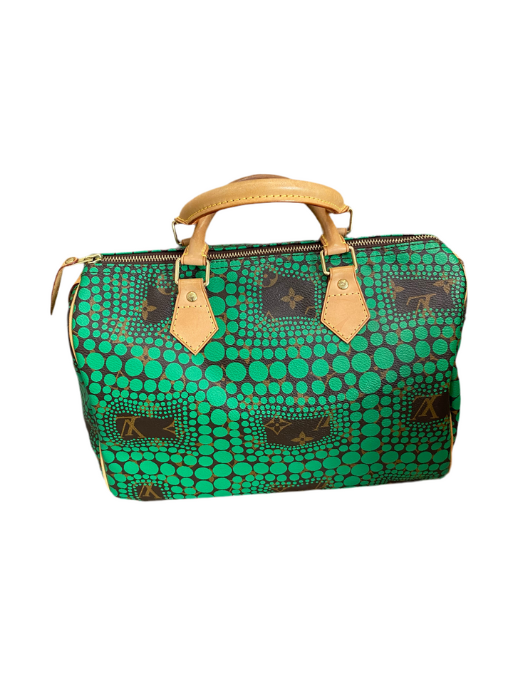 Louis Vuitton x Yayoi Kusama Green Infinity Dots Monogram Canvas Speedy 30