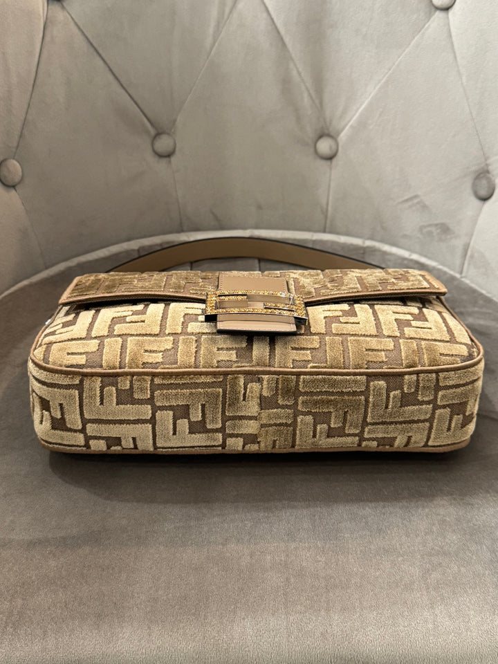 Fendi Baguette – Velluto con Monogram FF