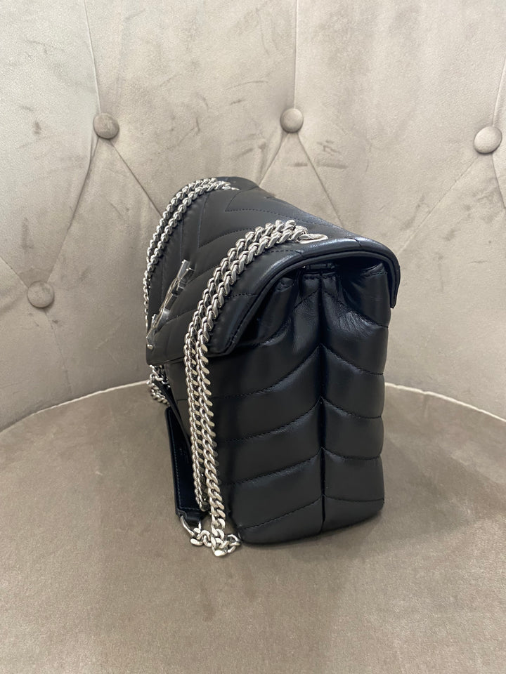 Borsa Loulou Small in pelle nera