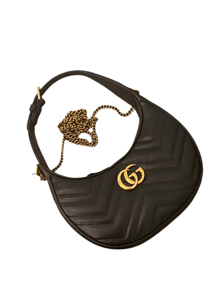Borsa Gucci GG marmont mezzaluna