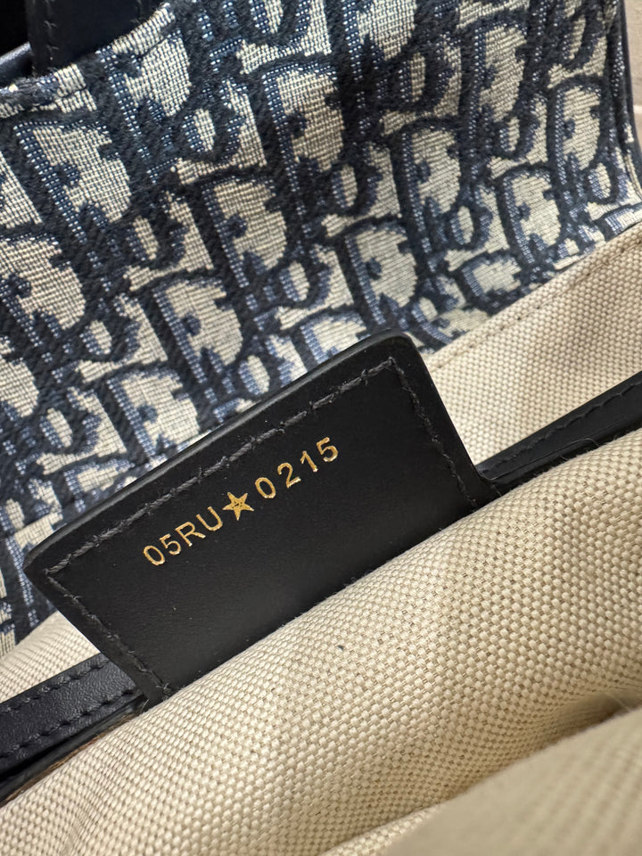 Dior Saddle Bag Medium – Tela Oblique Blu
