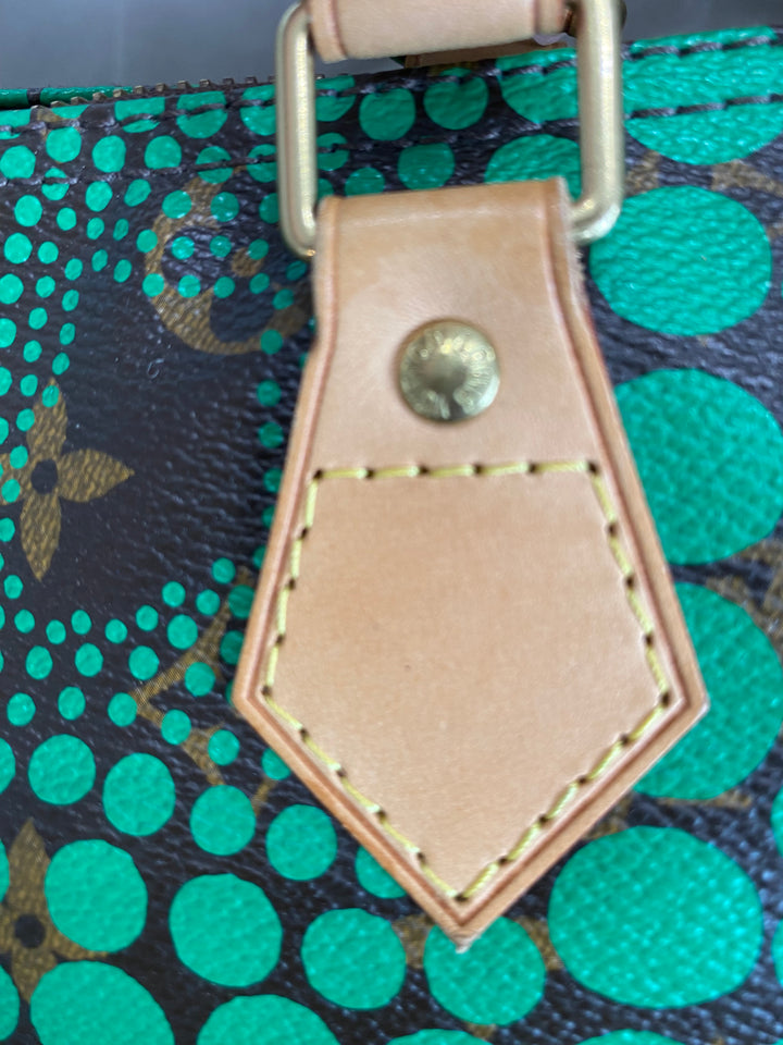 Louis Vuitton x Yayoi Kusama Green Infinity Dots Monogram Canvas Speedy 30