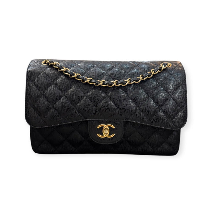 Chanel jumbo pelle caviar