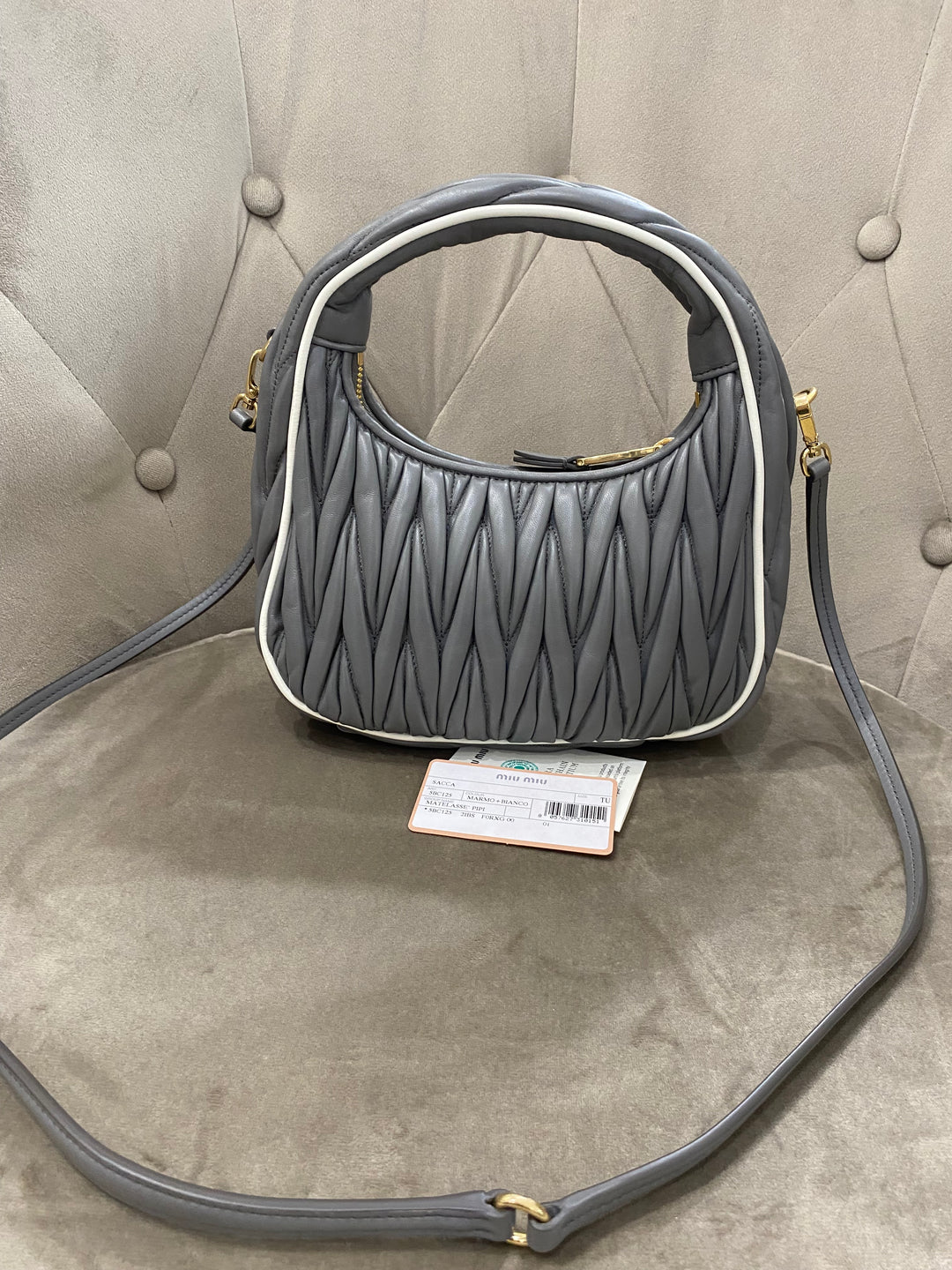 Miu Miu Borsa hobo Wander in nappa matelassé