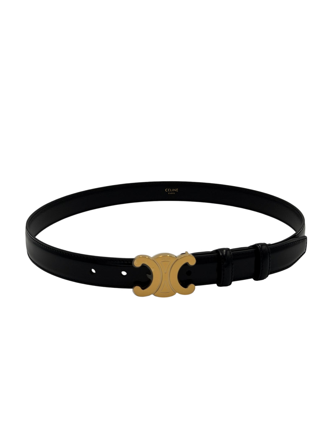 Cintura Celine Triomphe in Pelle Nera