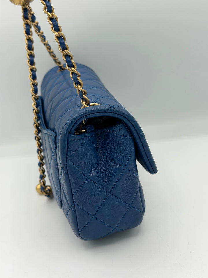 Chanel Mini Rectangular Classic Flap Pearl Crush