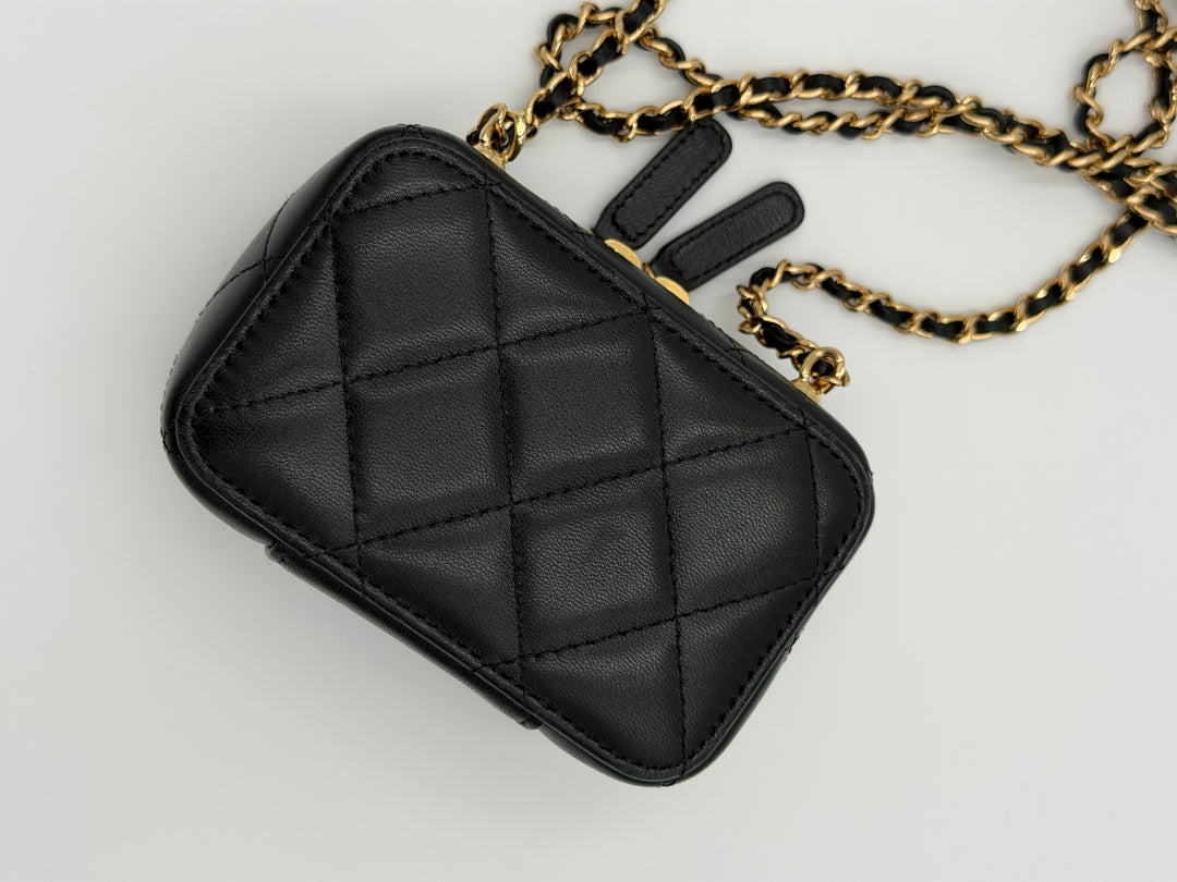 Chanel Vanity Plate clutch mini
