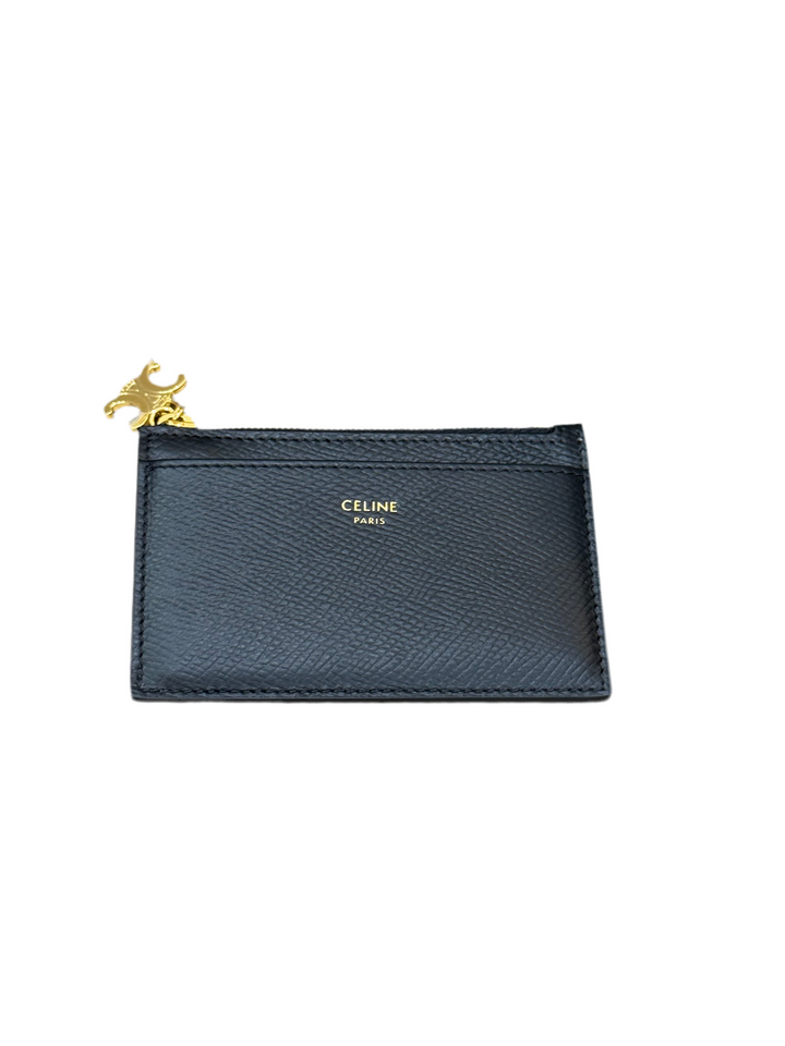 Porta carte Céline con zip e charm
