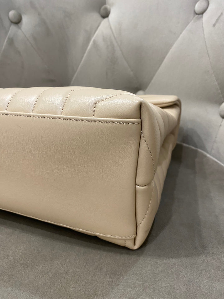 Saint Laurent Medium LouLou  Beige