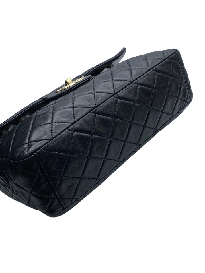 Chanel - Black Quilted Soft Maxi Classic Bag - Vintage Edition - Complete with Accessories.