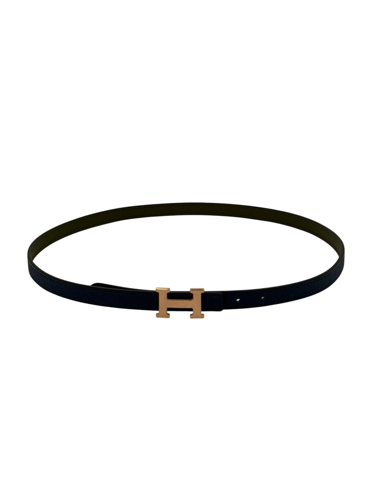 Hermès Cintura Reversibile blu/verde