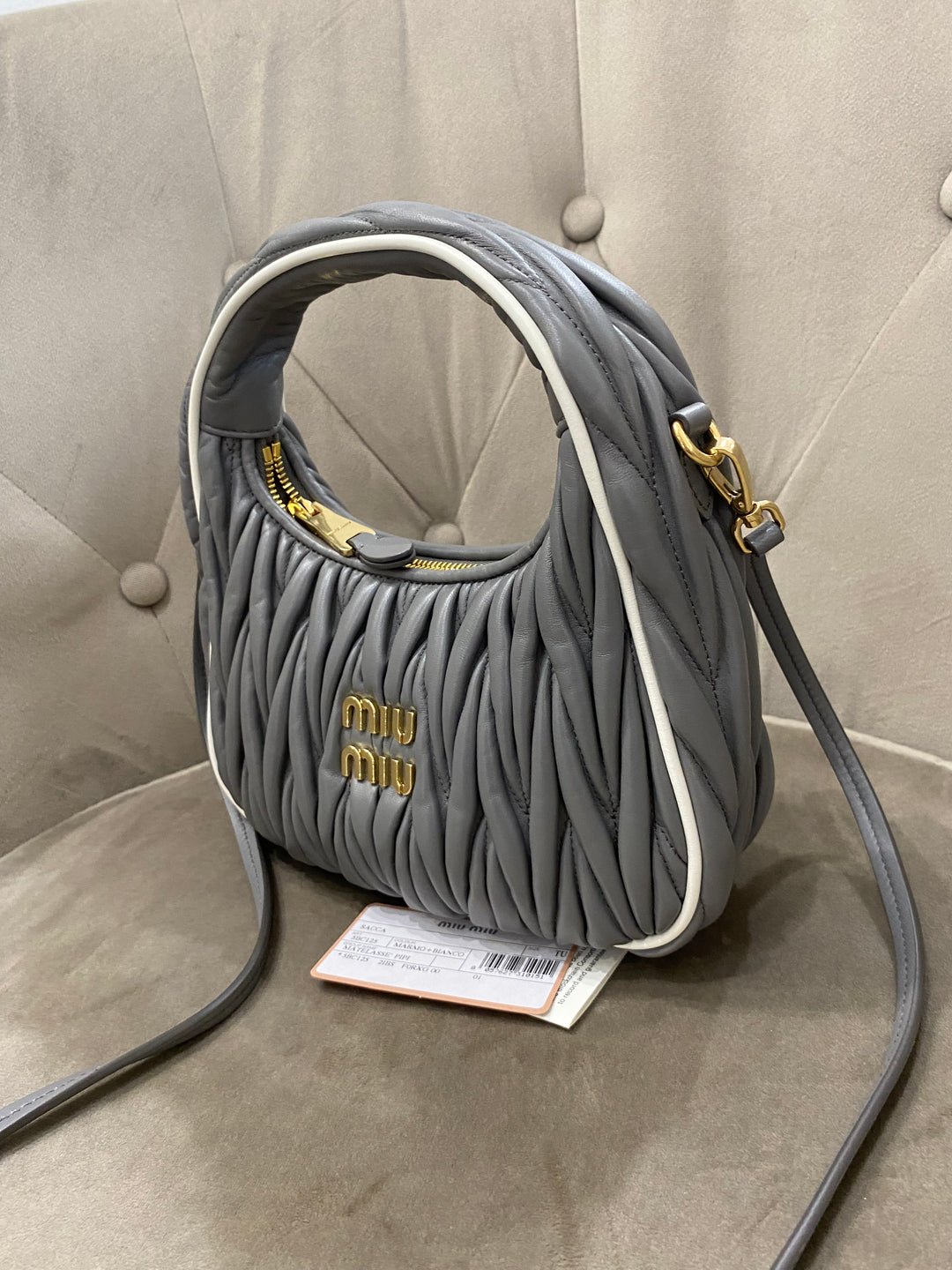 Miu Miu Borsa hobo Wander in nappa matelassé