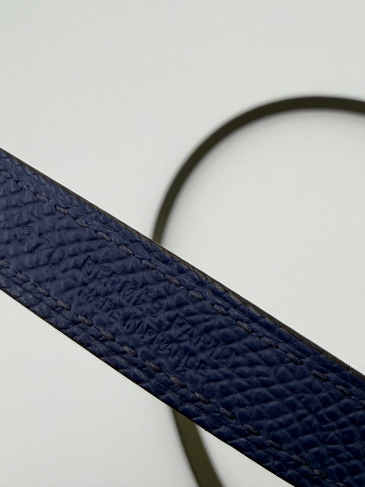 Hermès Cintura Reversibile blu/verde