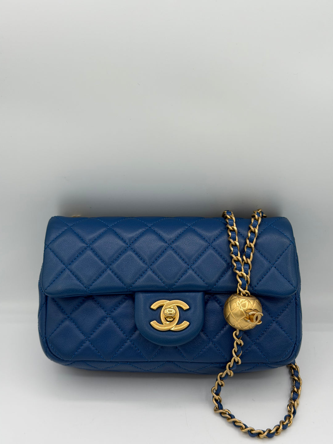 Chanel Mini Rectangular Classic Flap Pearl Crush