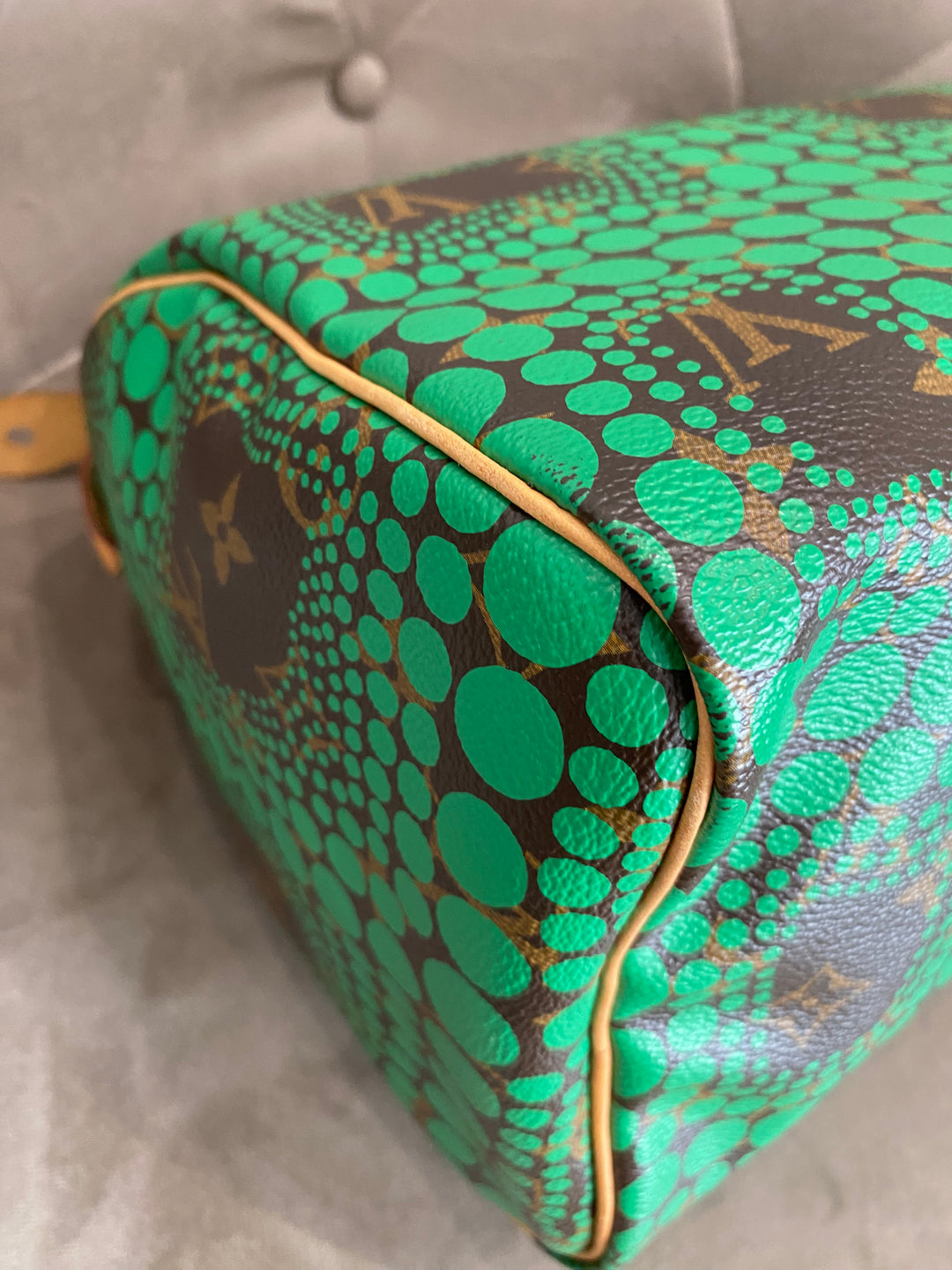 Louis Vuitton x Yayoi Kusama Green Infinity Dots Monogram Canvas Speedy 30