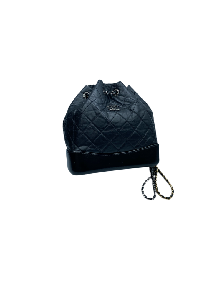 Chanel Black Quilted Leather Small Gabrielle Backpack